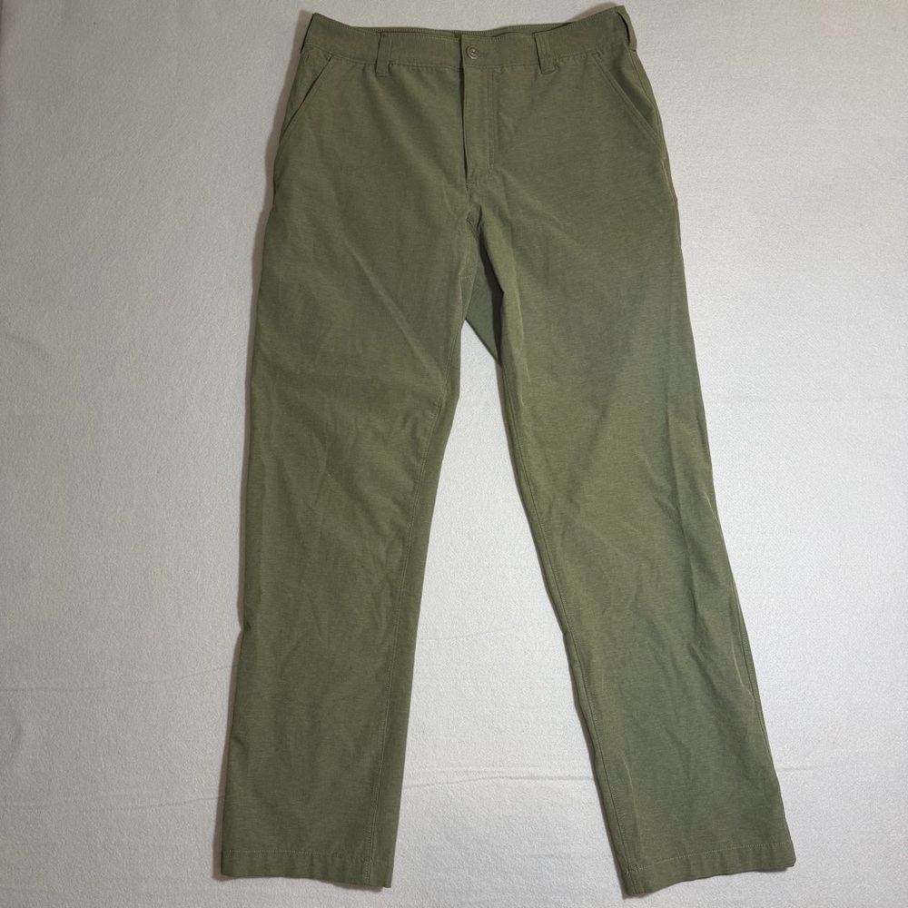Duluth Trading Men’s 32x32 Green Overachinos Standard Fit Pants Outdoor Workwear